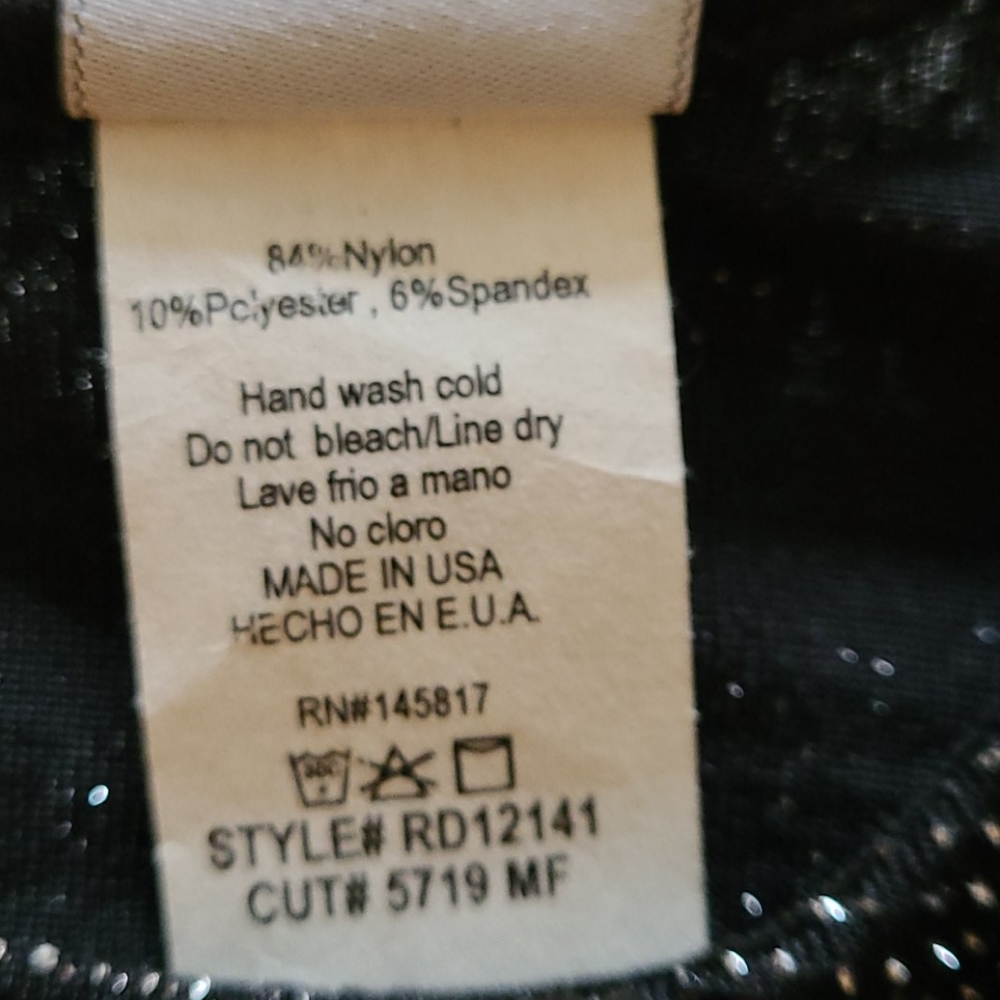 NWOT COCKTAIL DRESS BLACK AND SILVER SHIMMER R - Picture 15 of 16